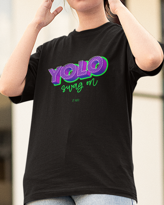 Yolo Swag On Oversized Tshirt