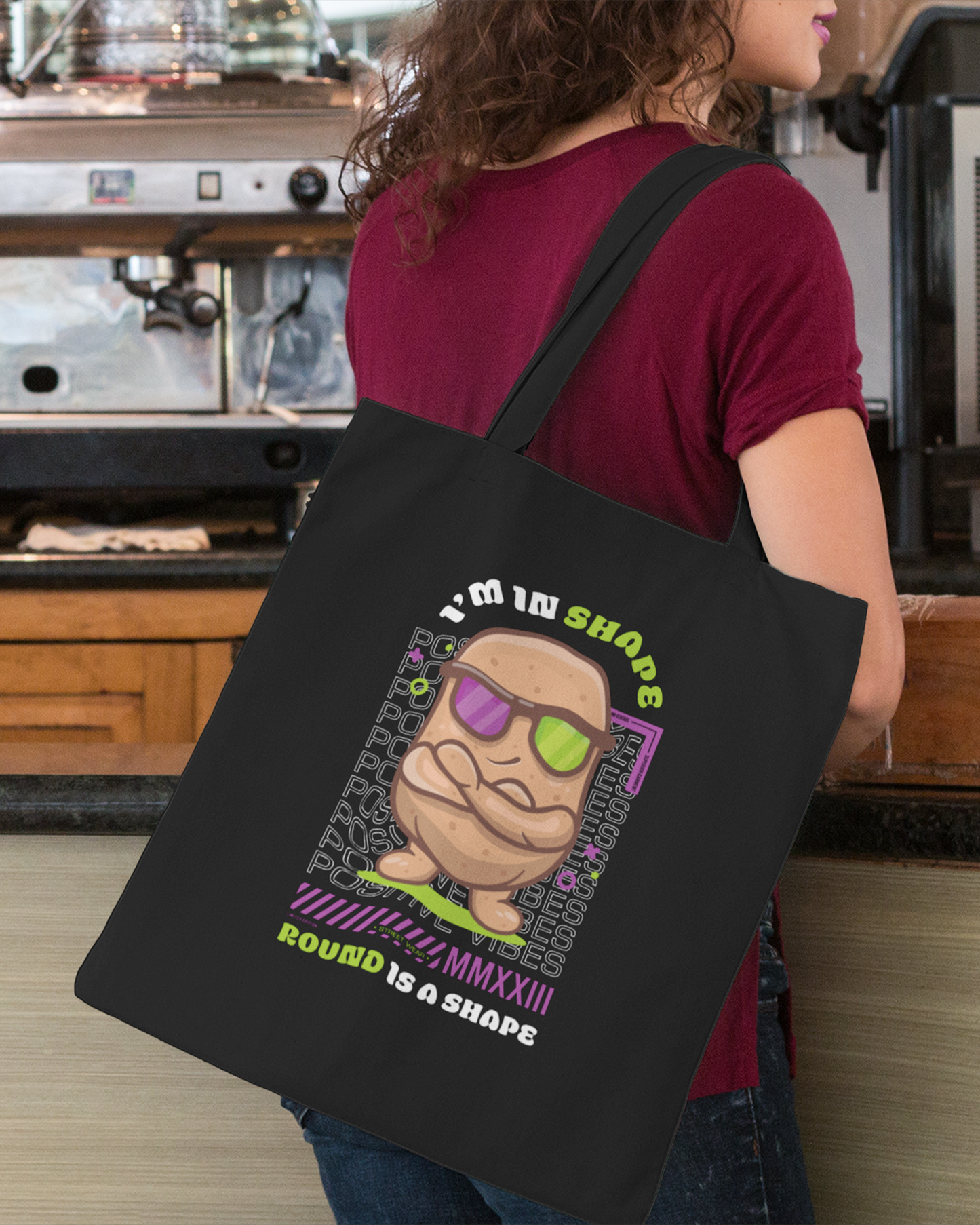 I Am In Shape Round Is A Shape Tote Bag
