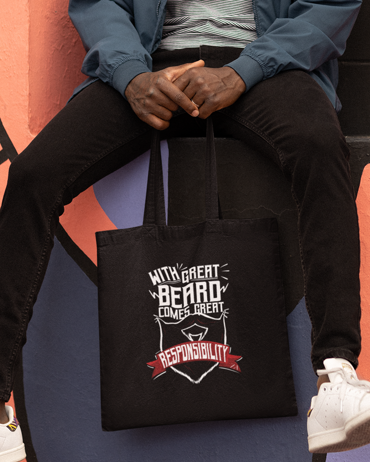 With Great Beard Comes Great Responsibility Tote Bag
