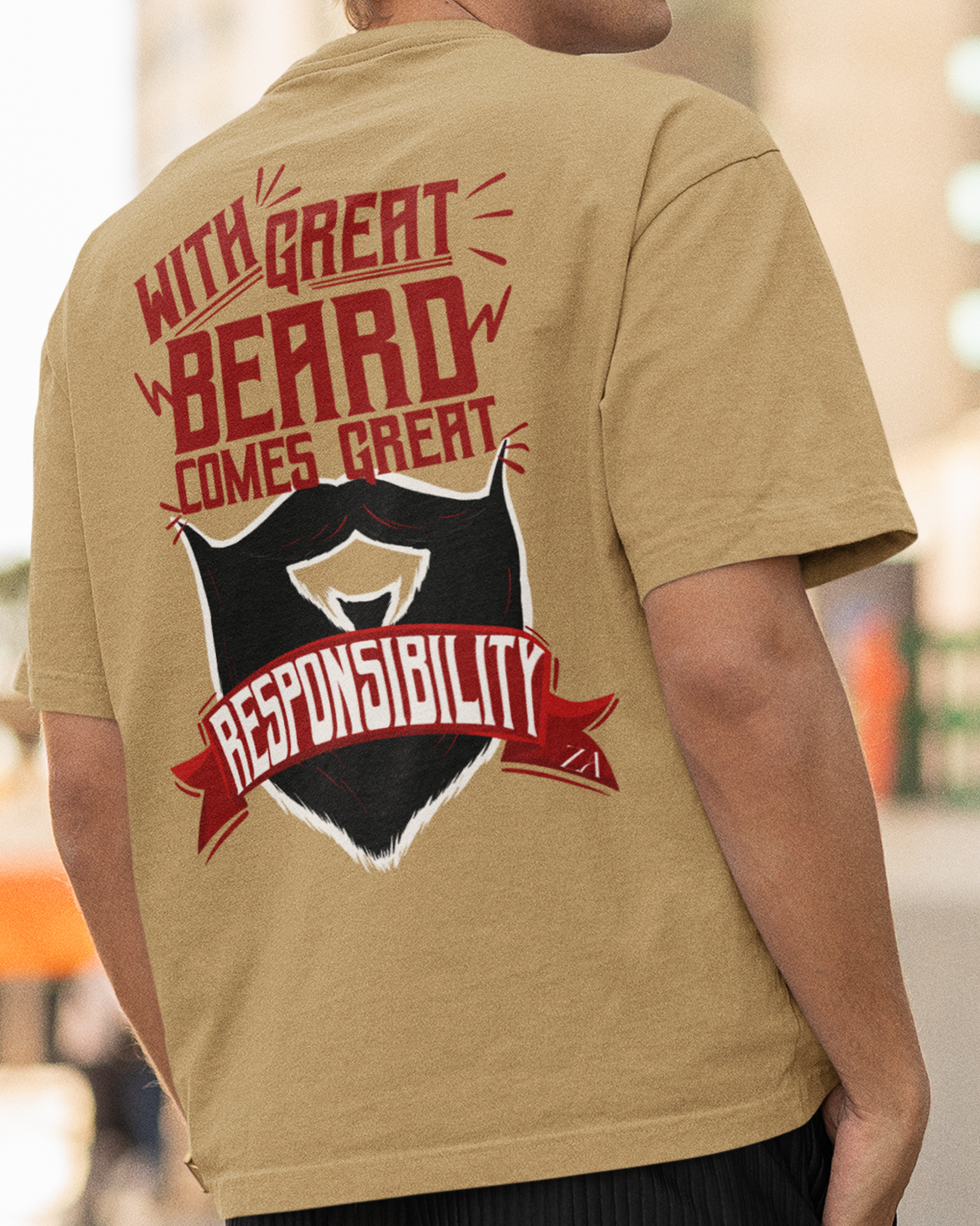 With Great Beard Comes Great Responsibility Oversized Tshirt